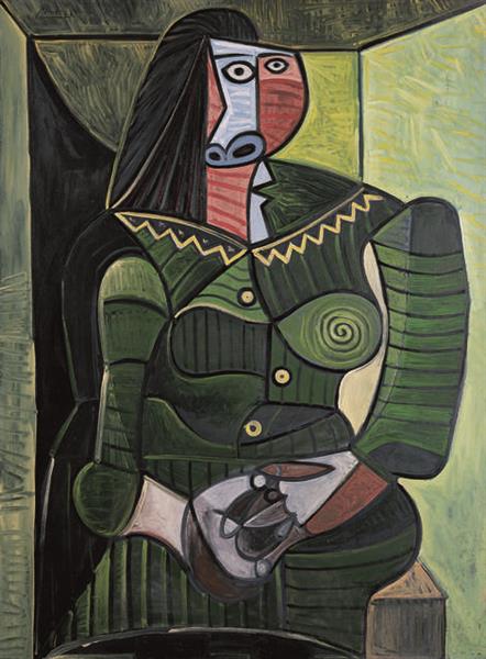 Pablo Picasso Oil Painting Woman In Green Female Portraits